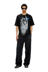 T-shirt with spray-effect print