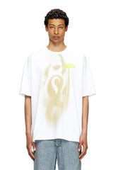 T-shirt with spray-effect print