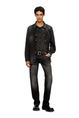 Long-sleeve denim shirt