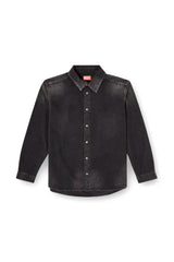 Long-sleeve denim shirt