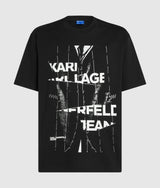 Relaxed pinstripe graphic T-shirt