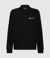 Long-sleeved logo polo shirt