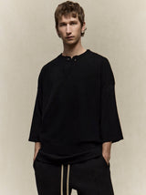 Fine Knit Henley Tee