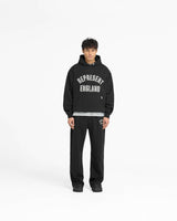 England Applique Hoodie - Jet Black