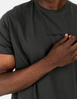 Les Hommes Centre Print Mil Green T-Shirt