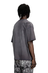 T-shirt with tonal medieval print