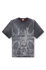 T-shirt with tonal medieval print
