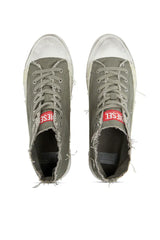 S-D-Verse-Distressed high-top sneakers in canvas