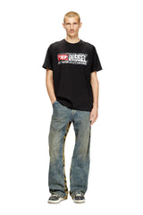 T-shirt with flocked Diesel Denim Division logo