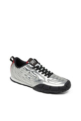 S-Pagodha-Quilted metallic sneakers