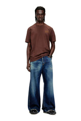 Regular cotton T-shirt with puff print