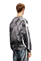 Long-sleeve T-shirt with trompe l'oeil print