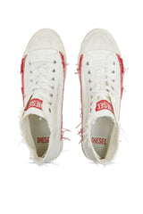 S-D-Verse-Distressed high-top sneakers in canvas