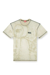 Hemp-cotton T-shirt with all-over print