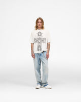 Represent X Guns N' Roses Cross T-Shirt - Washed Ecru